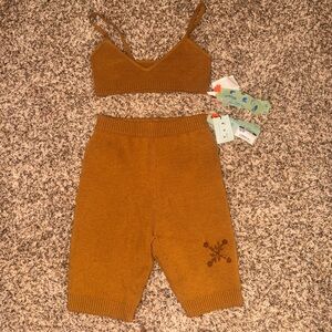 Brand New : OFF WHITE Knit Bralette and Shorts Set